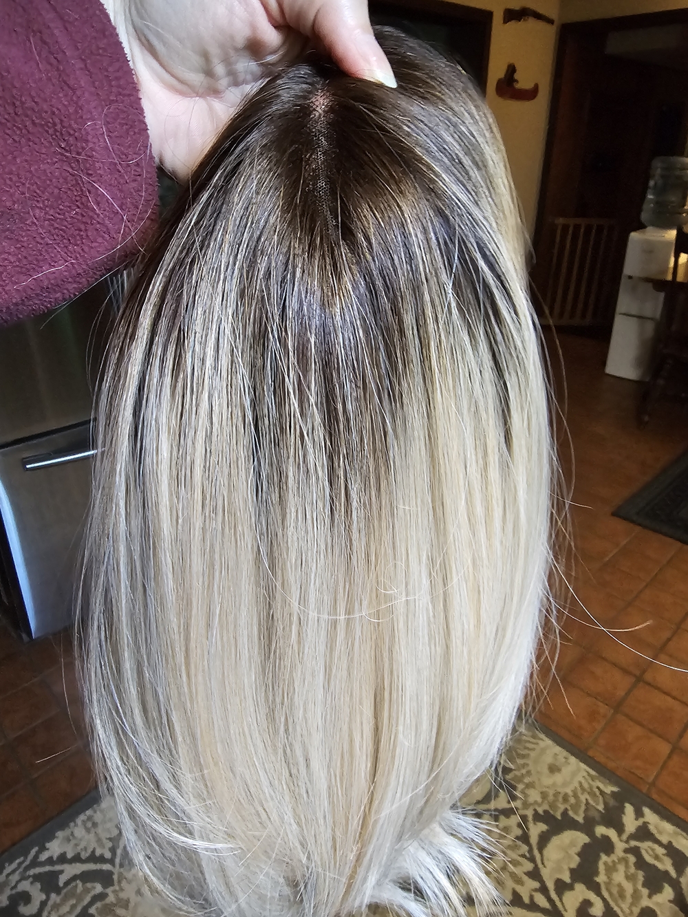 Blonde Long Straight Women’s Wig - Natural Ash Blonde - Picture 6 of 8